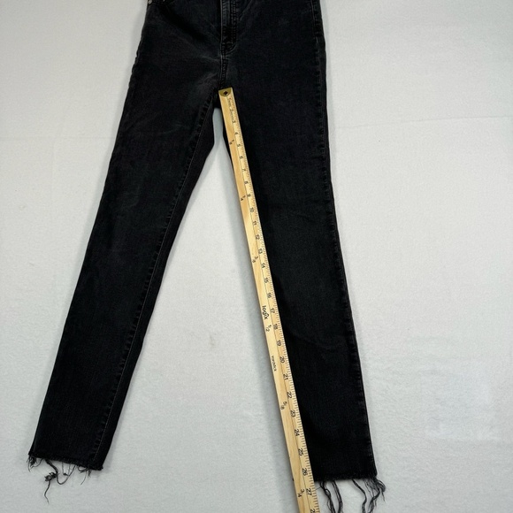 Madewell Jeans Womens 27 Faded Black 11" Skinny High Rise - Picture 10 of 14
